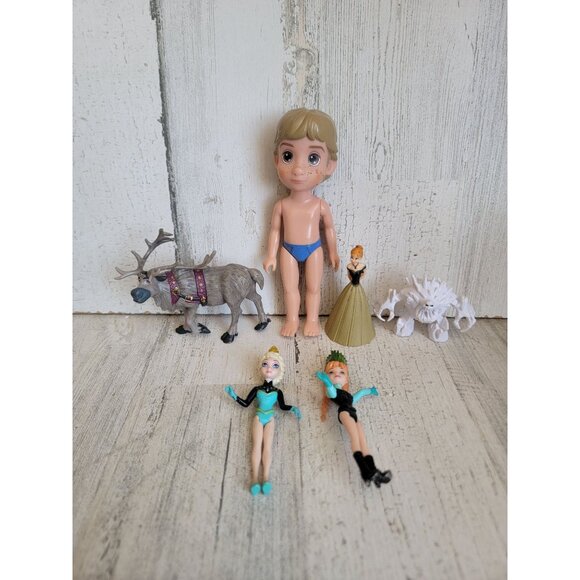 Frozen Kristoff young Anna Elsa princess sven set toy figure - Picture 1 of 8
